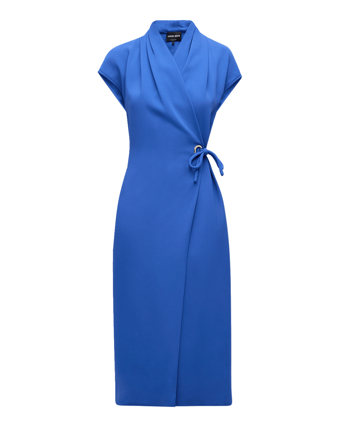 Giorgio Armani Wrap Midi Dress with Tie Detail