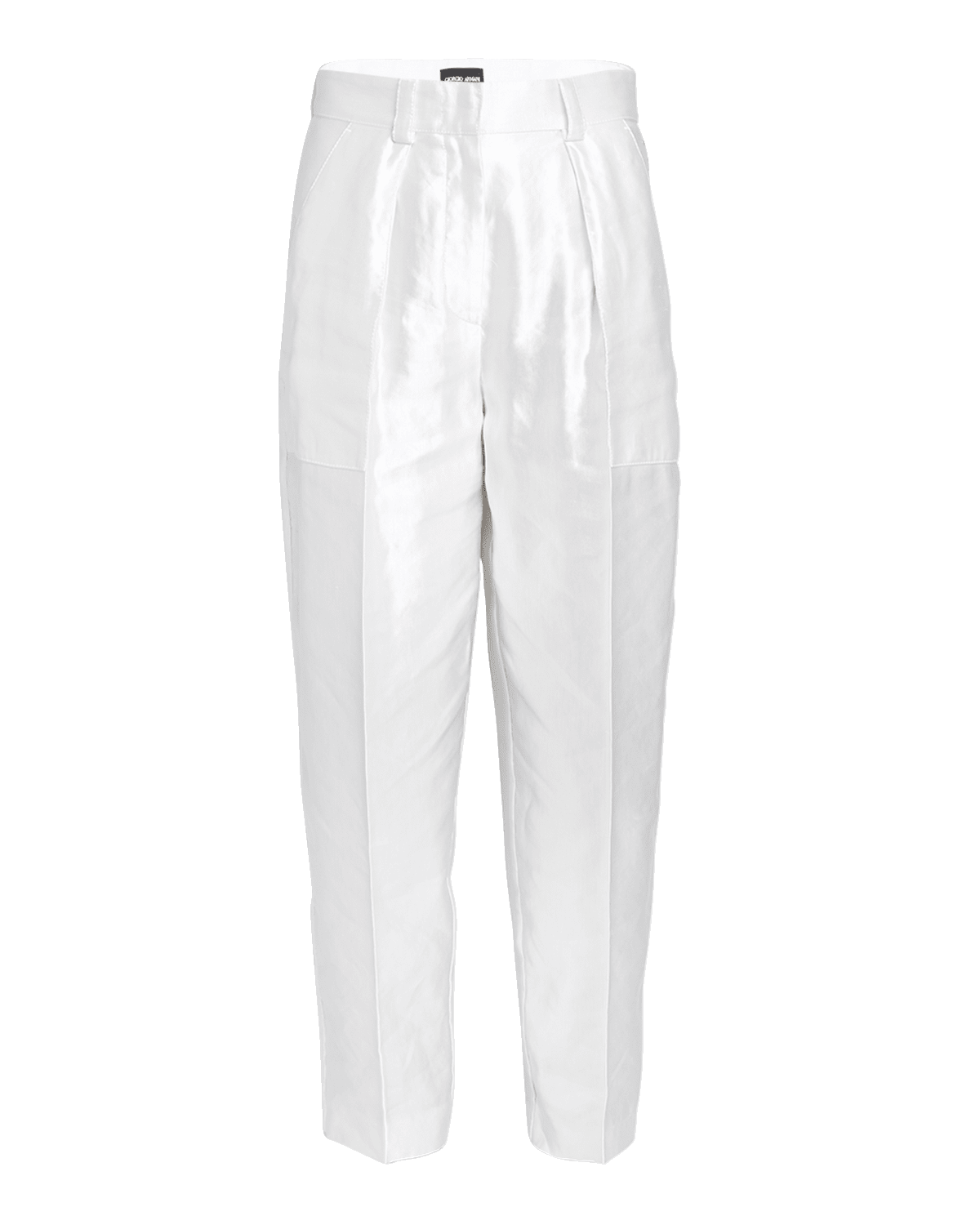 Giorgio Armani Pintuck Linen Silk Cigarette Trousers