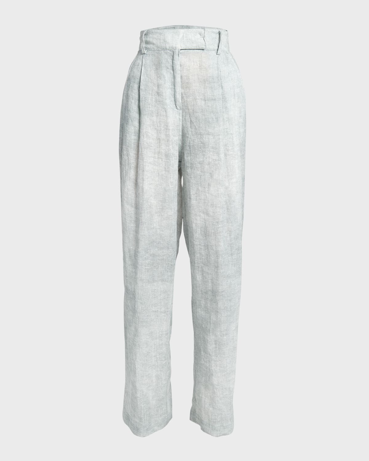 Giorgio Armani Linen Denim Effect Wide-Leg Pants
