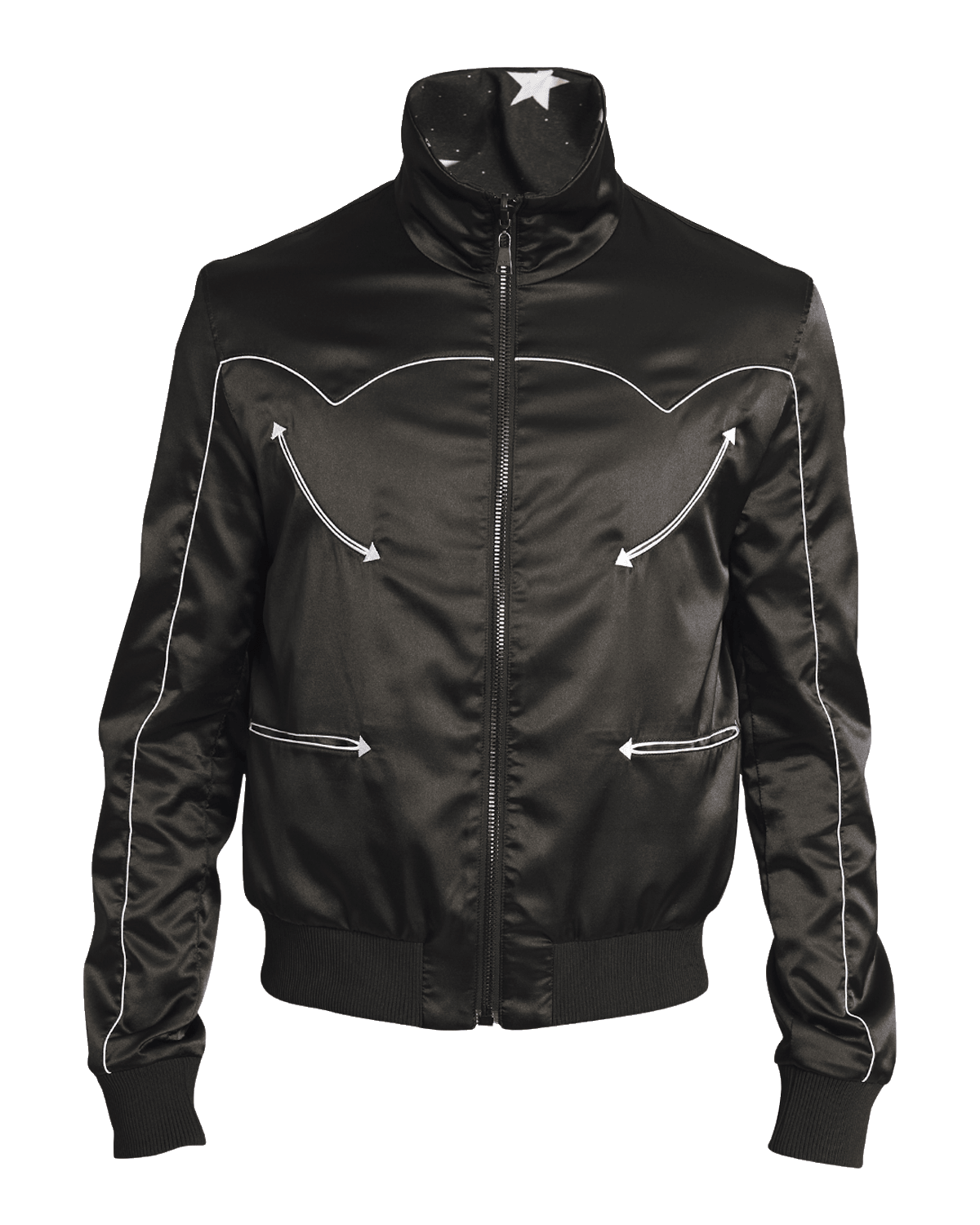 Balmain Men's Reversible Western Cut and Star Bomber Jacket