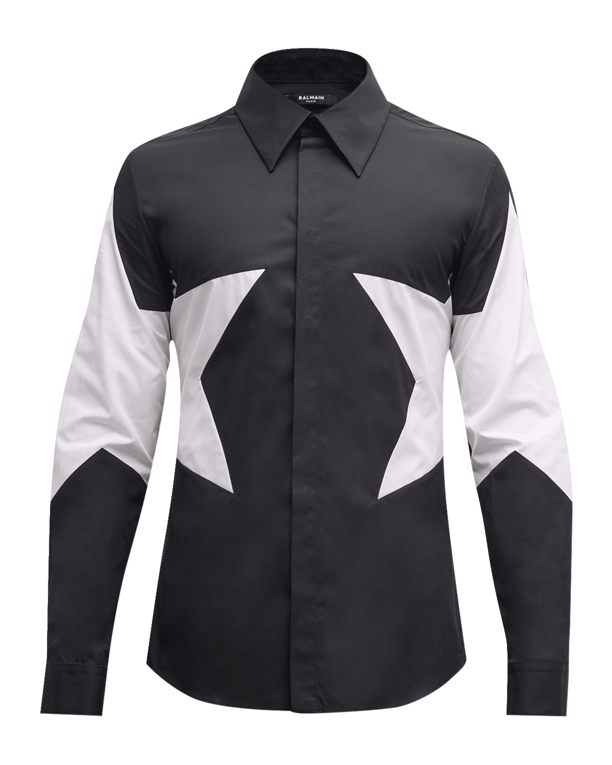 Balmain Men's Star-Print Dress Shirt