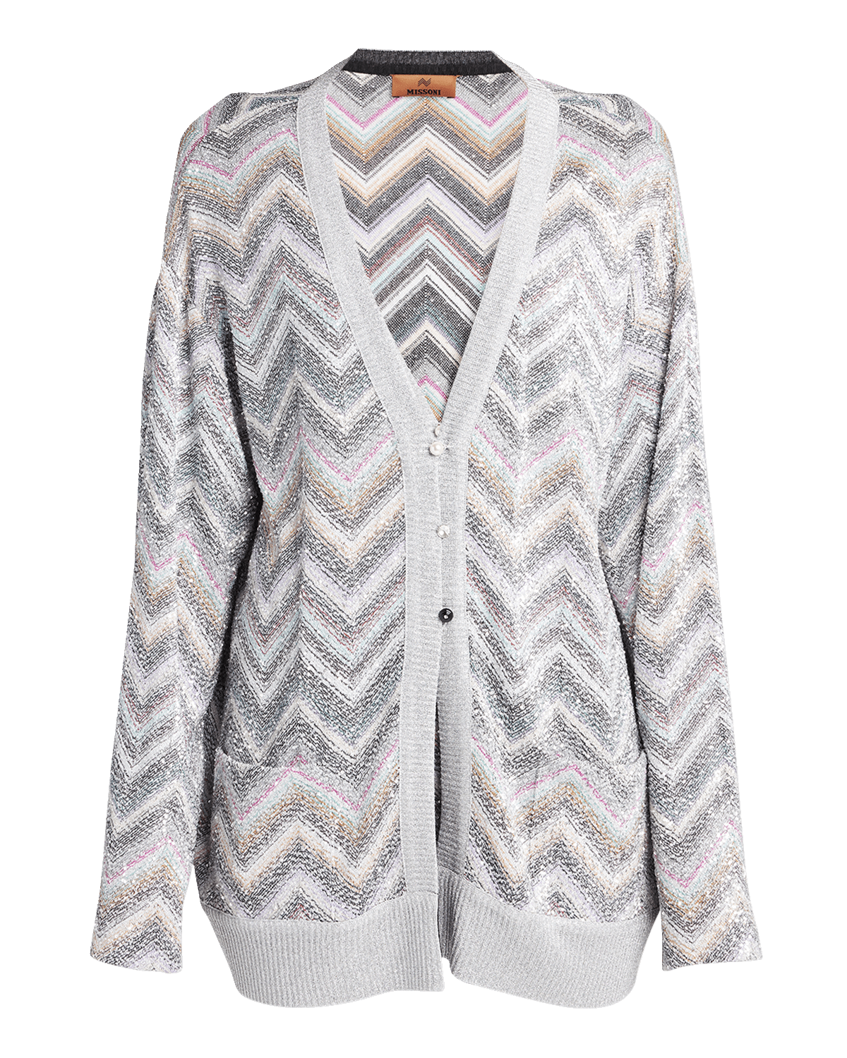 Missoni Zig-Zag Caperdoni Maxi Cardigan with Sequin Detail