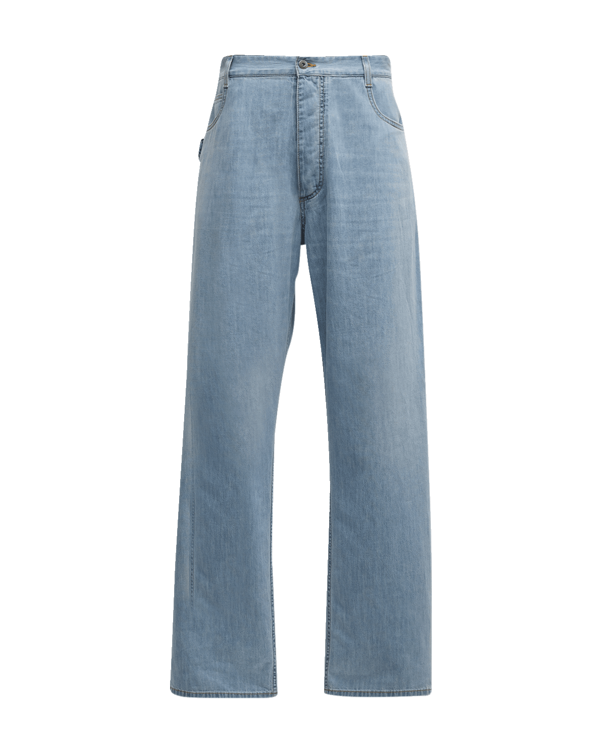 Bottega Veneta Men's Bleached Light Denim Jeans