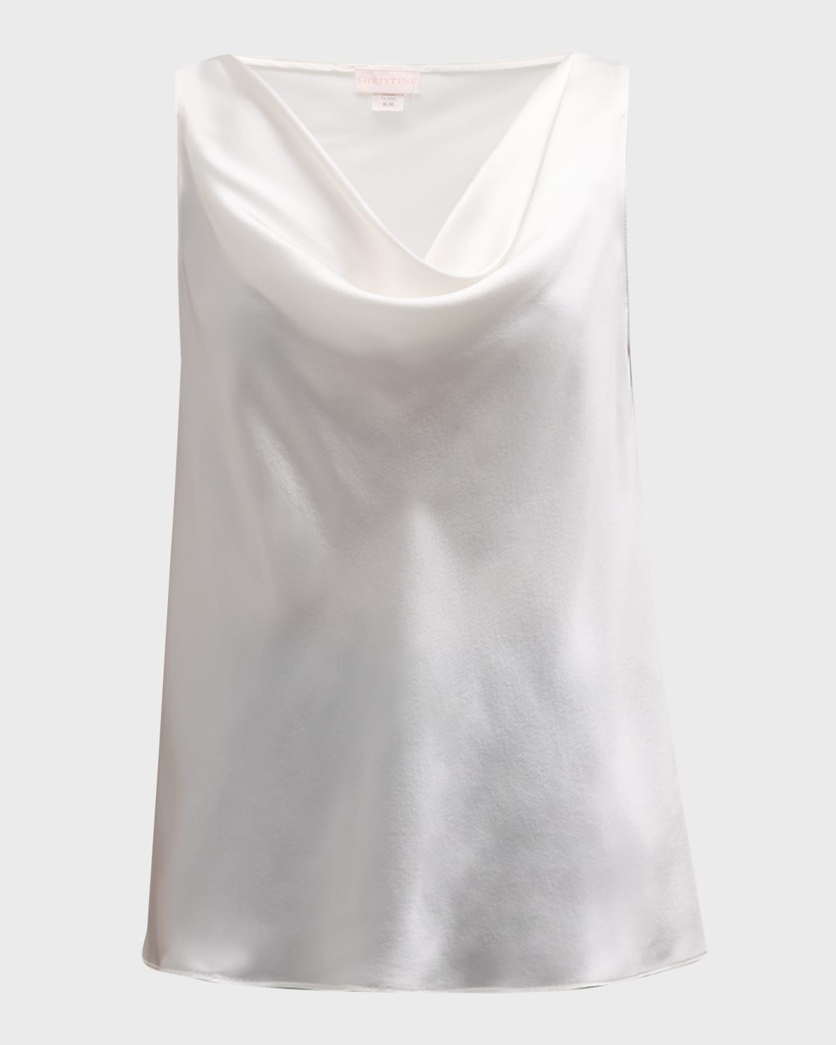 Christine Lingerie Cowl-Neck Silk Tank