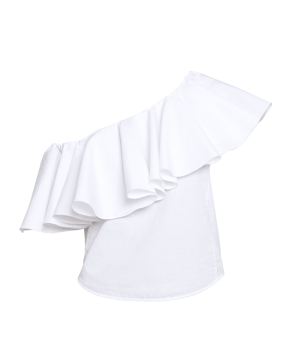 Giambattista Valli Ruffle One-Shoulder Blouse