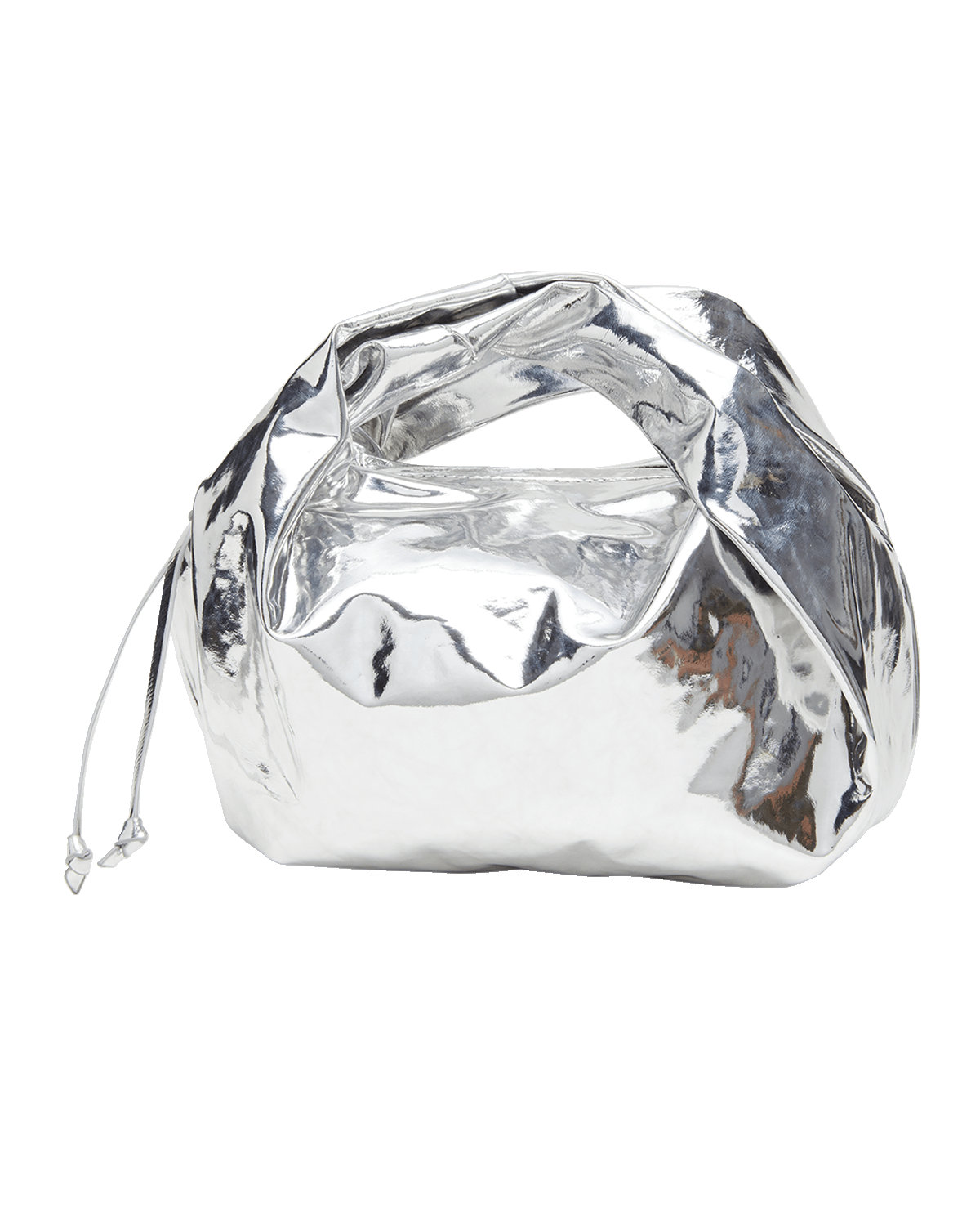 Dries Van Noten Twister Small Metallic Top-Handle Bag