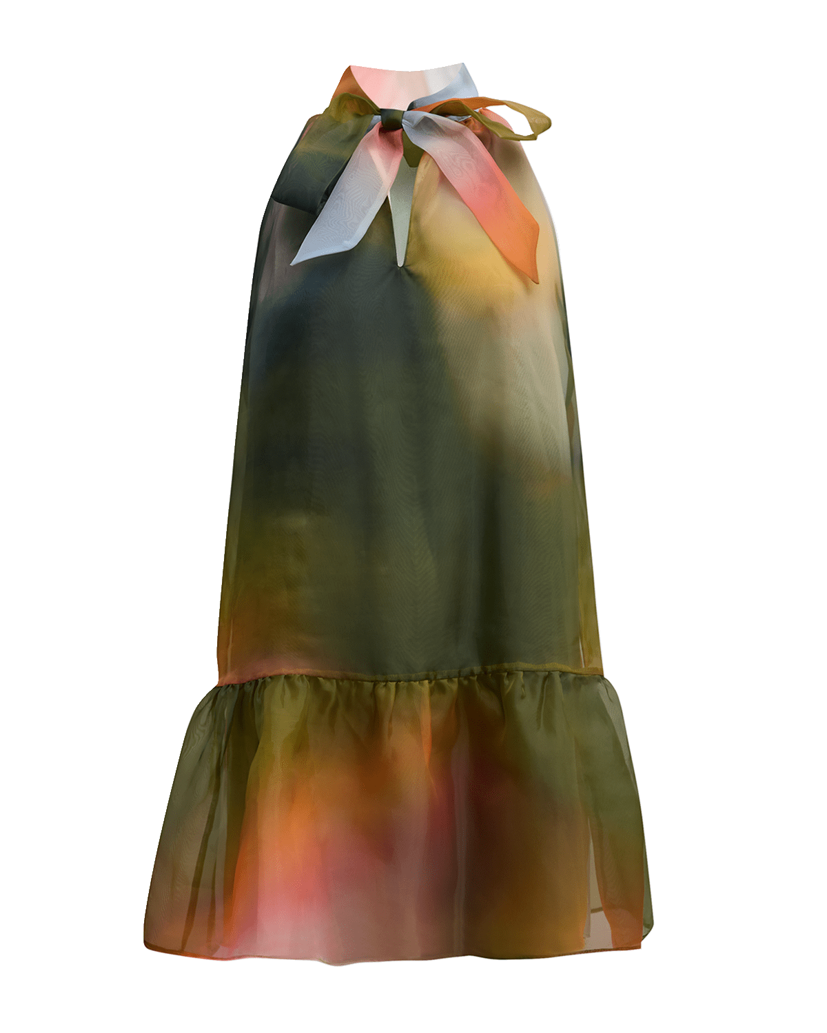 Marie Oliver Nikki Sleeveless Tie-Neck Halter Mini Dress