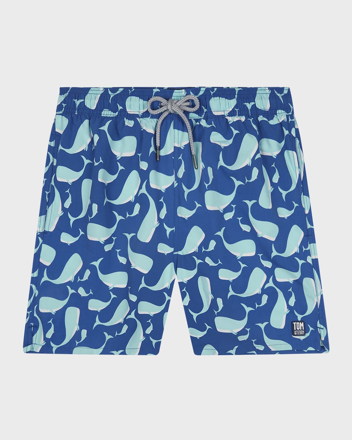 Tom & Teddy Men's Whale-Print Swim Shorts