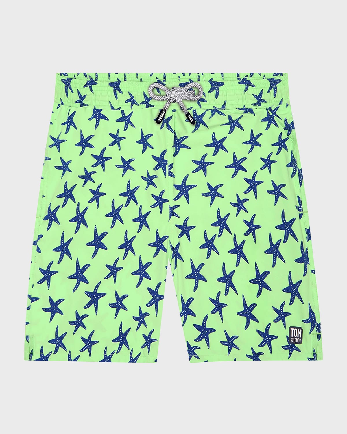 Tom & Teddy Men's Starfish-Print Swim Shorts