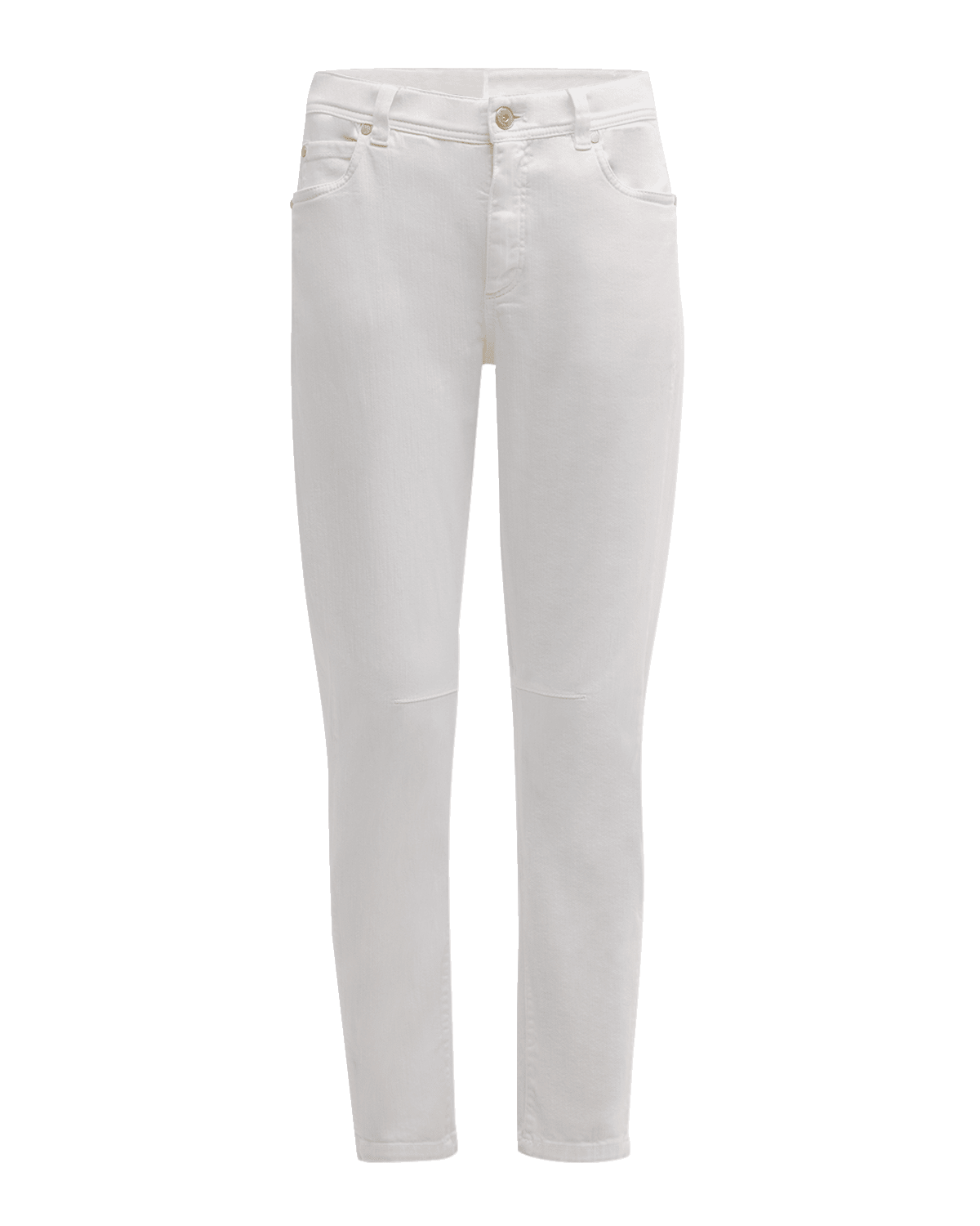 Brunello Cucinelli Mid-Rise 5-Pocket Garment-Dye Skinny-Leg Ankle Pants