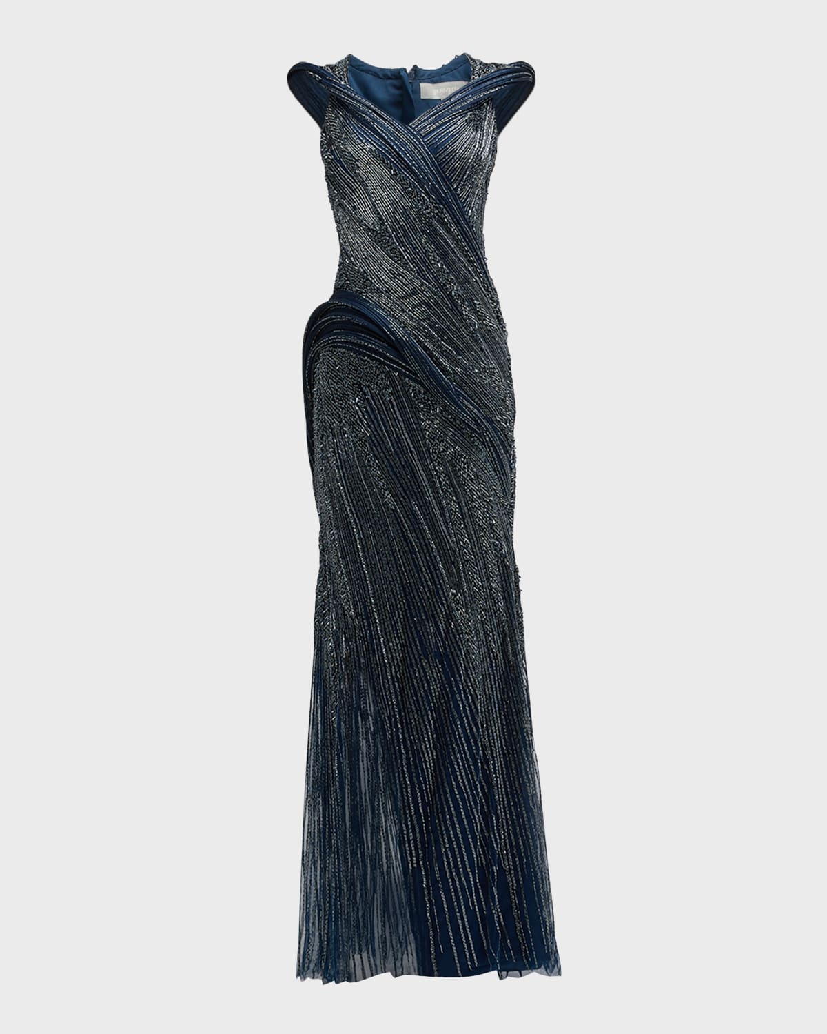 Gaurav Gupta Beaded Gown with Structured Draping