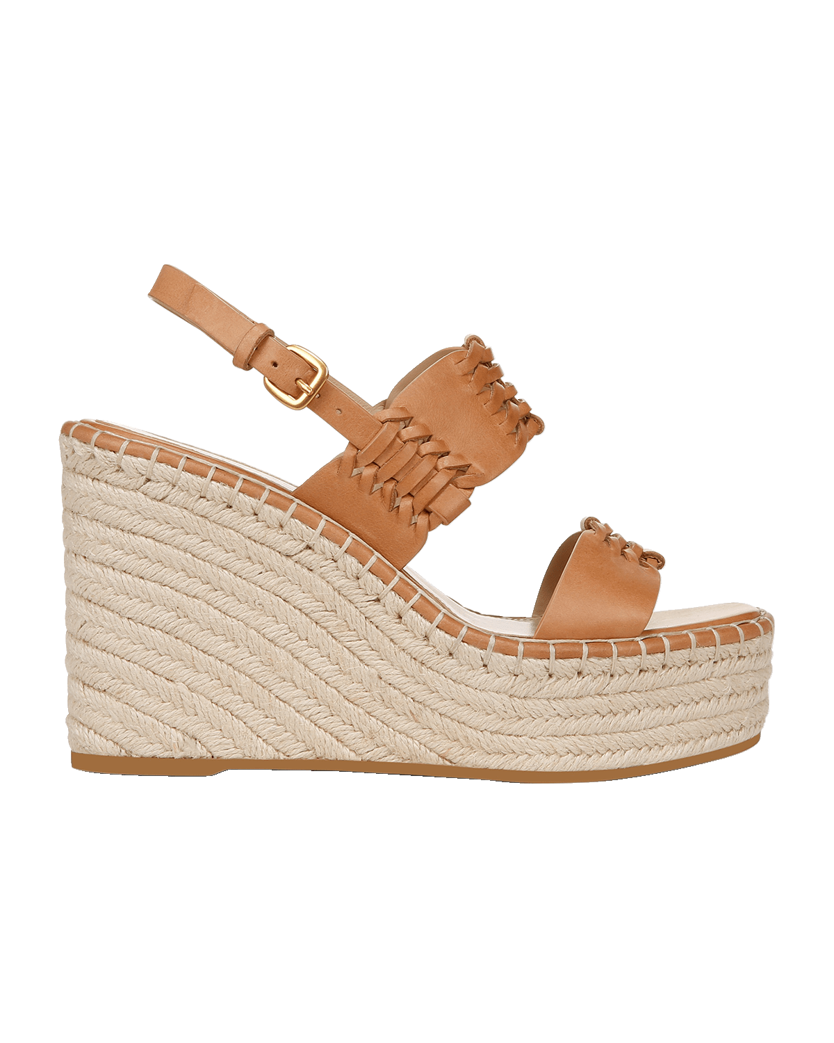 Veronica Beard Riya Woven Leather Wedge Espadrilles