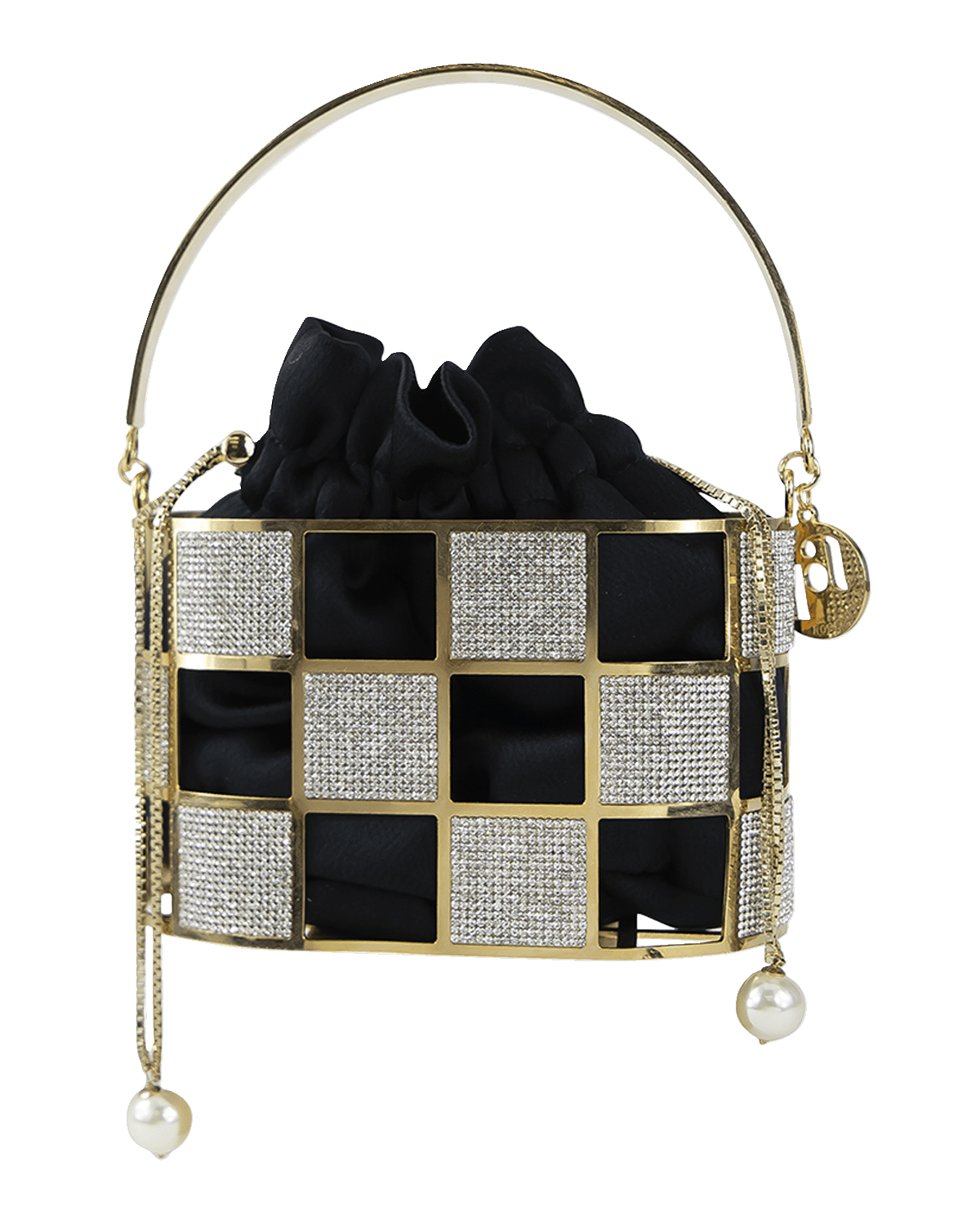 Rosantica Holli Astoria Check Crystal Top-Handle Bag