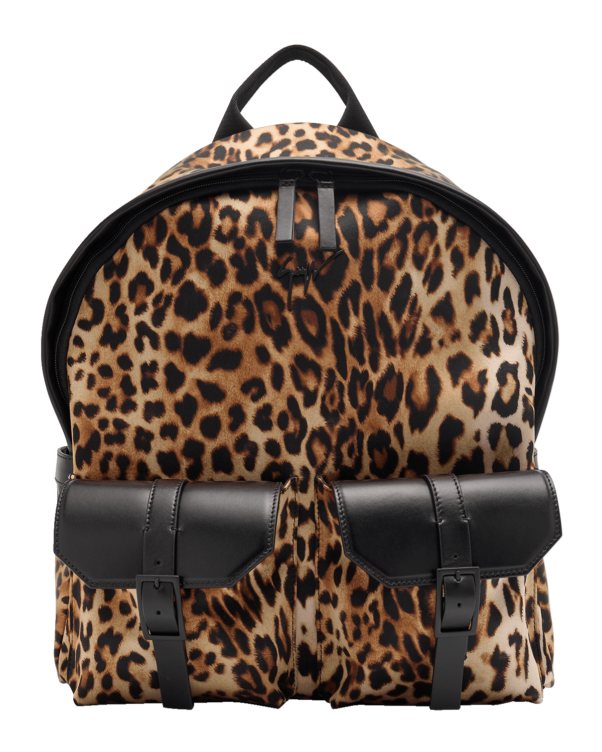Giuseppe Zanotti Men's Leopard-Print Leather Backpack