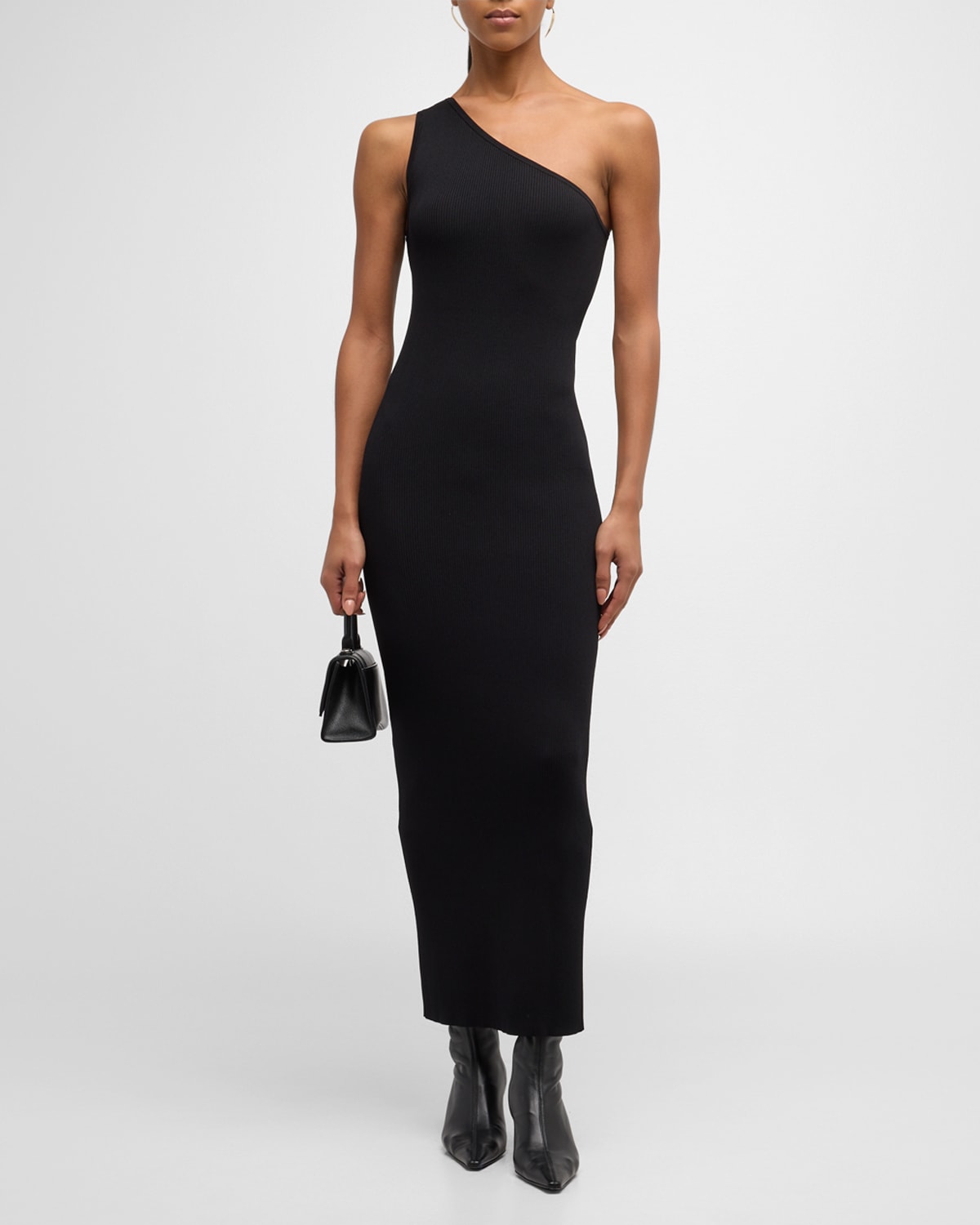 Toteme One-Shoulder Sleeveless Ribbed Maxi Dress