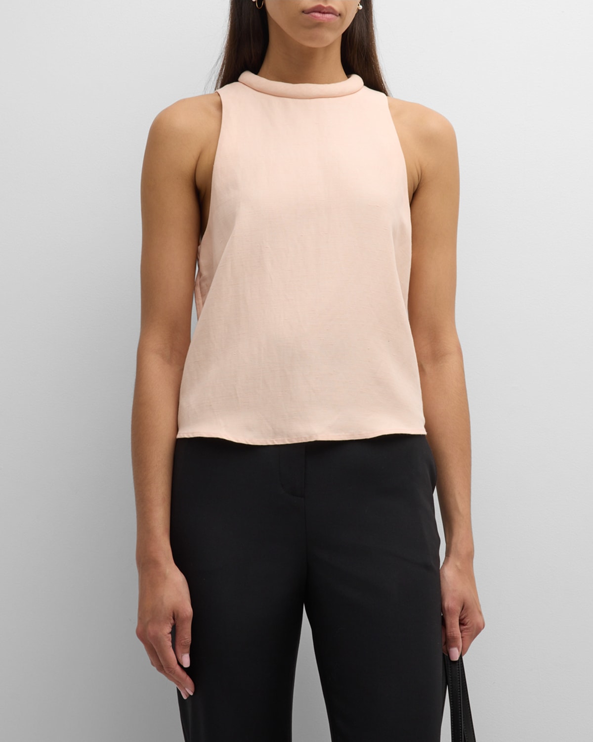 Loulou Studio Niron Tubular-Collar Sleeveless Top