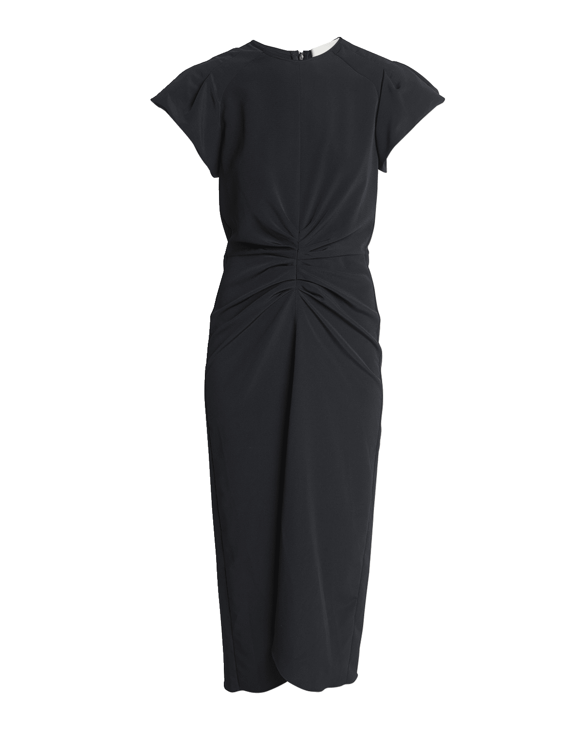 Isabel Marant Terena Gathered Ruffle-Sleeve Midi Dress