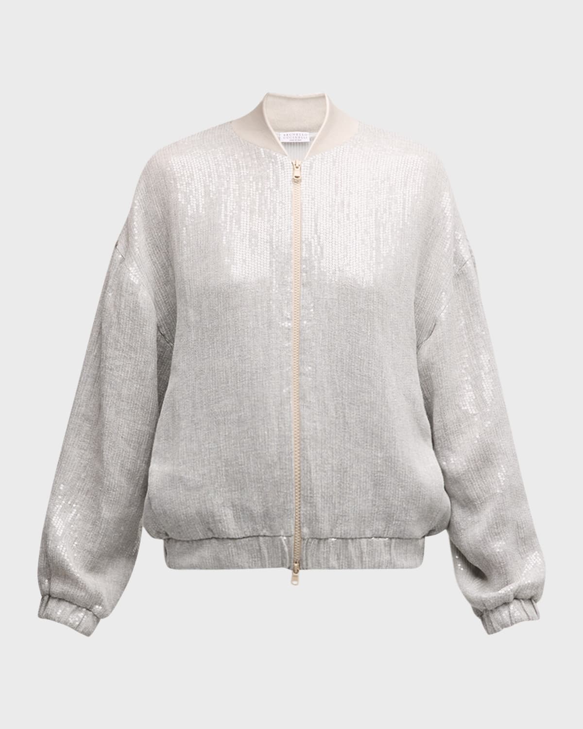 Brunello Cucinelli Paillette Embellished Bomber Jacket