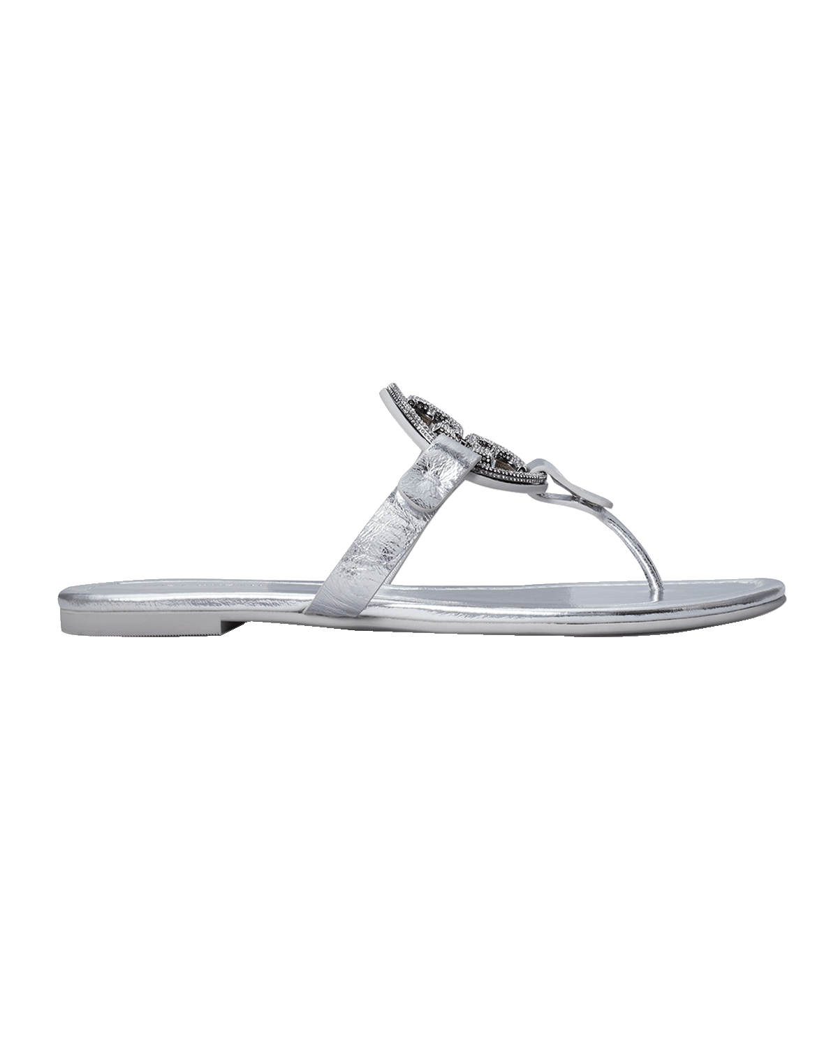 Tory Burch Miller Pave Medallion Thong Sandals