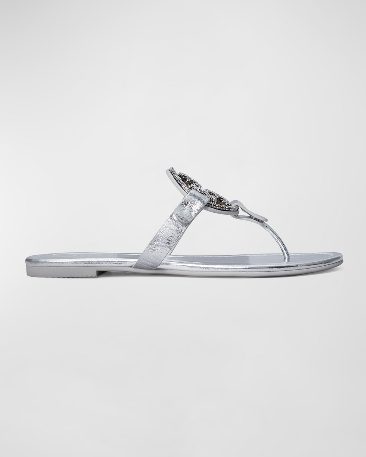 Tory Burch Miller Pave Medallion Thong Sandals