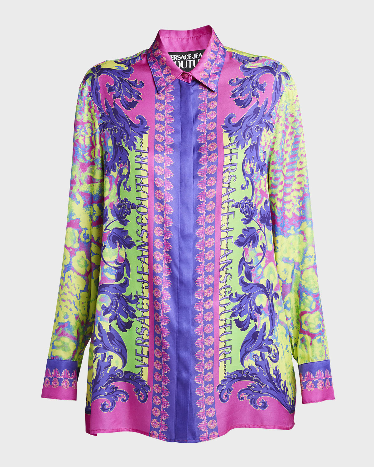 Versace Jeans Couture Abstract Print Button-Front Shirt