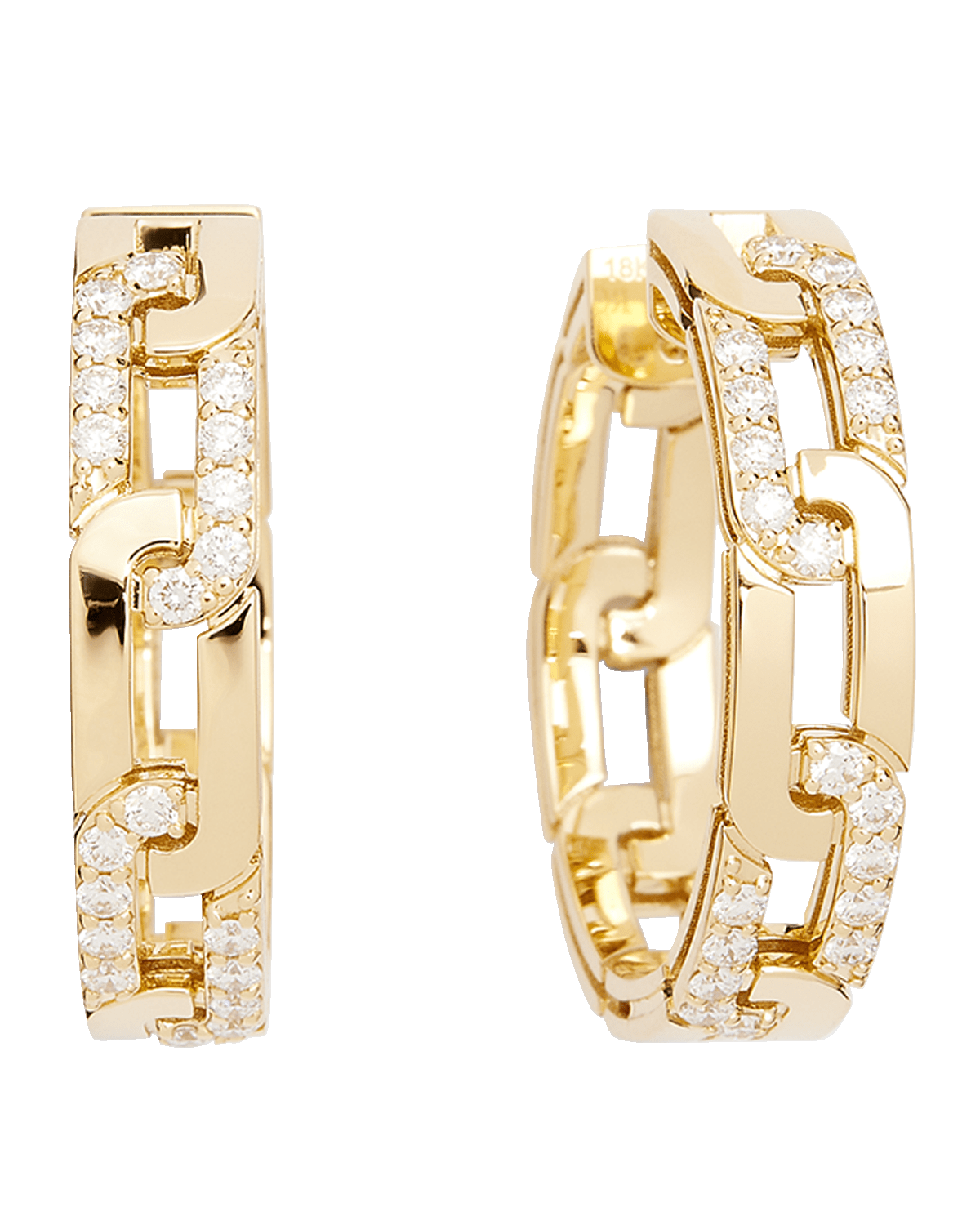 Roberto Coin 18K Yellow Gold Diamond Navarra Hoop Earrings, 20mm