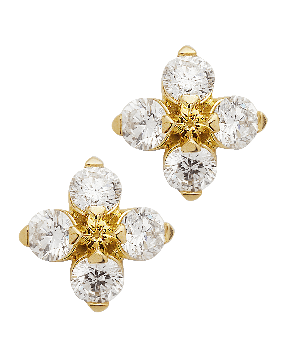 Roberto Coin 18K Yellow Gold Love in Verona Diamond Stud Earrings