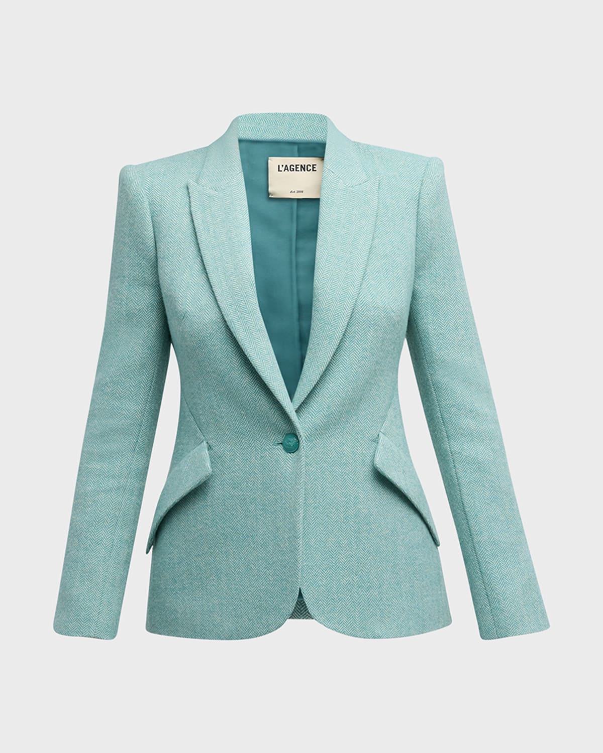 L'Agence Chamberlain Single-Breasted Wool-Blend Blazer