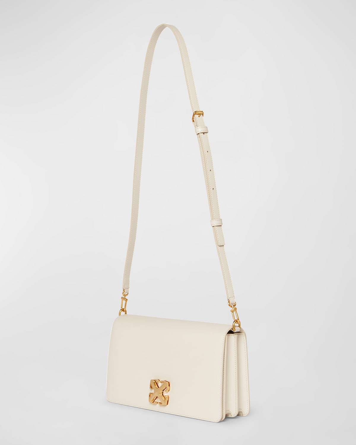 Off-White Jitney 1.7 Flap Leather Crossbody Bag