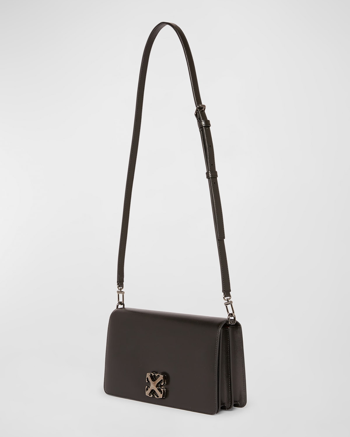 Off-White Jitney 1.7 Flap Leather Crossbody Bag