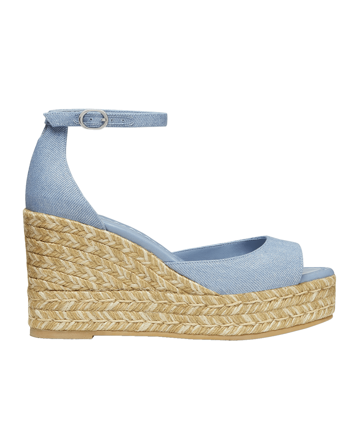Stuart Weitzman Nudista Crisscross Wedge Platform Sandals