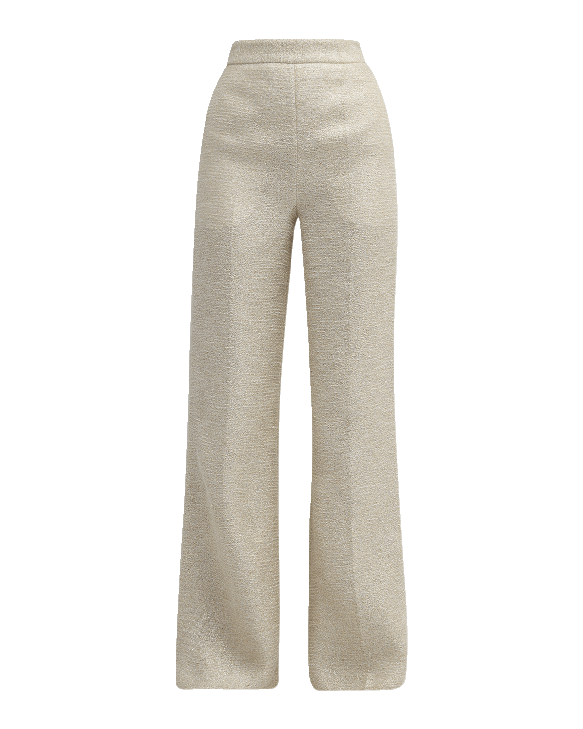 Adam Lippes Bettina Mid-Rise Metallic Tweed Wide-Leg Pants