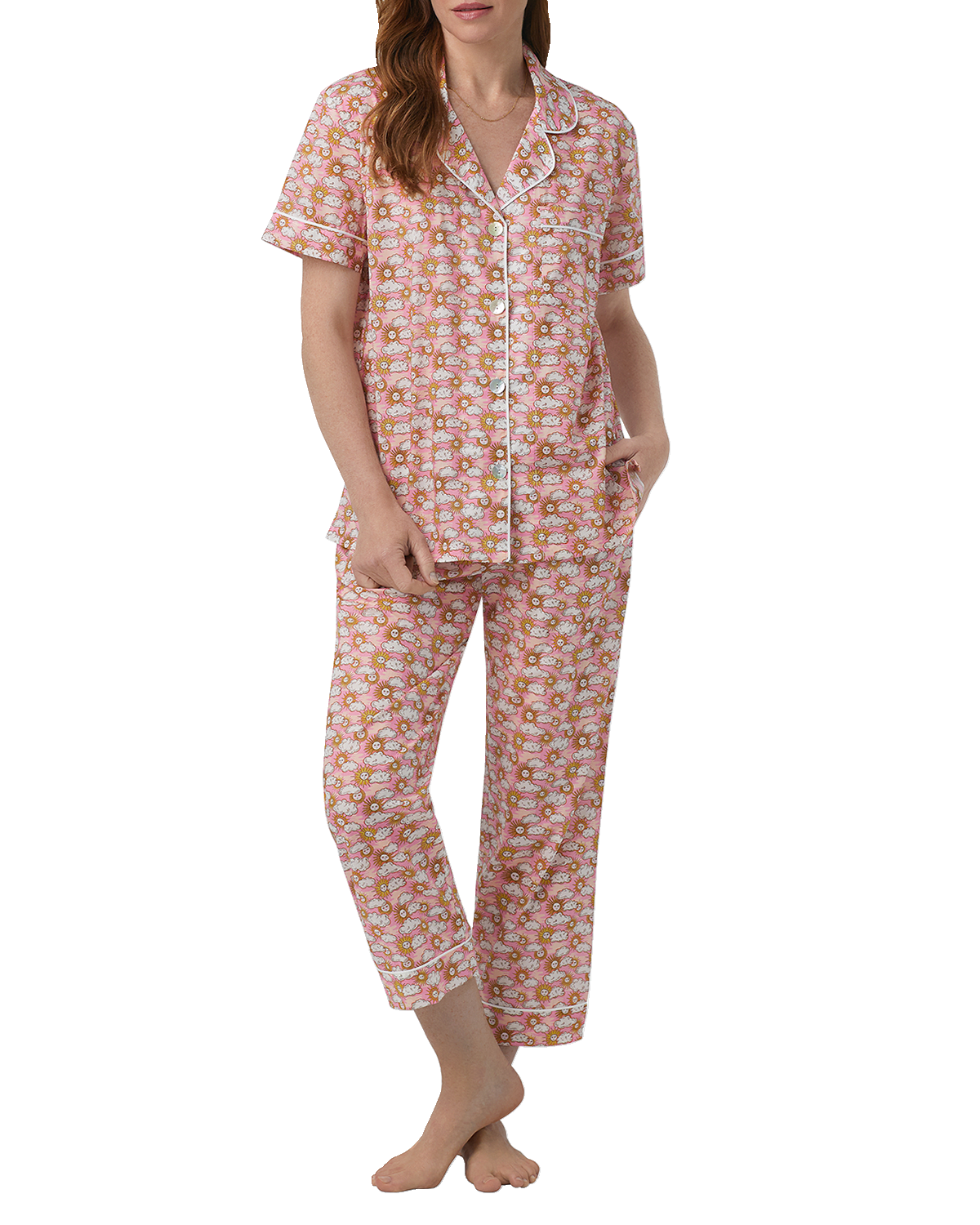 BedHead Pajamas x Liberty of London Fabrics Cropped Pajama Set