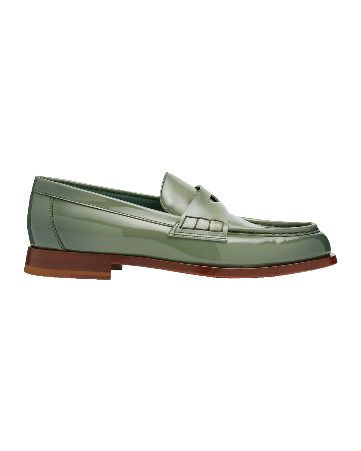 Santoni Airglow Patent Penny Loafers