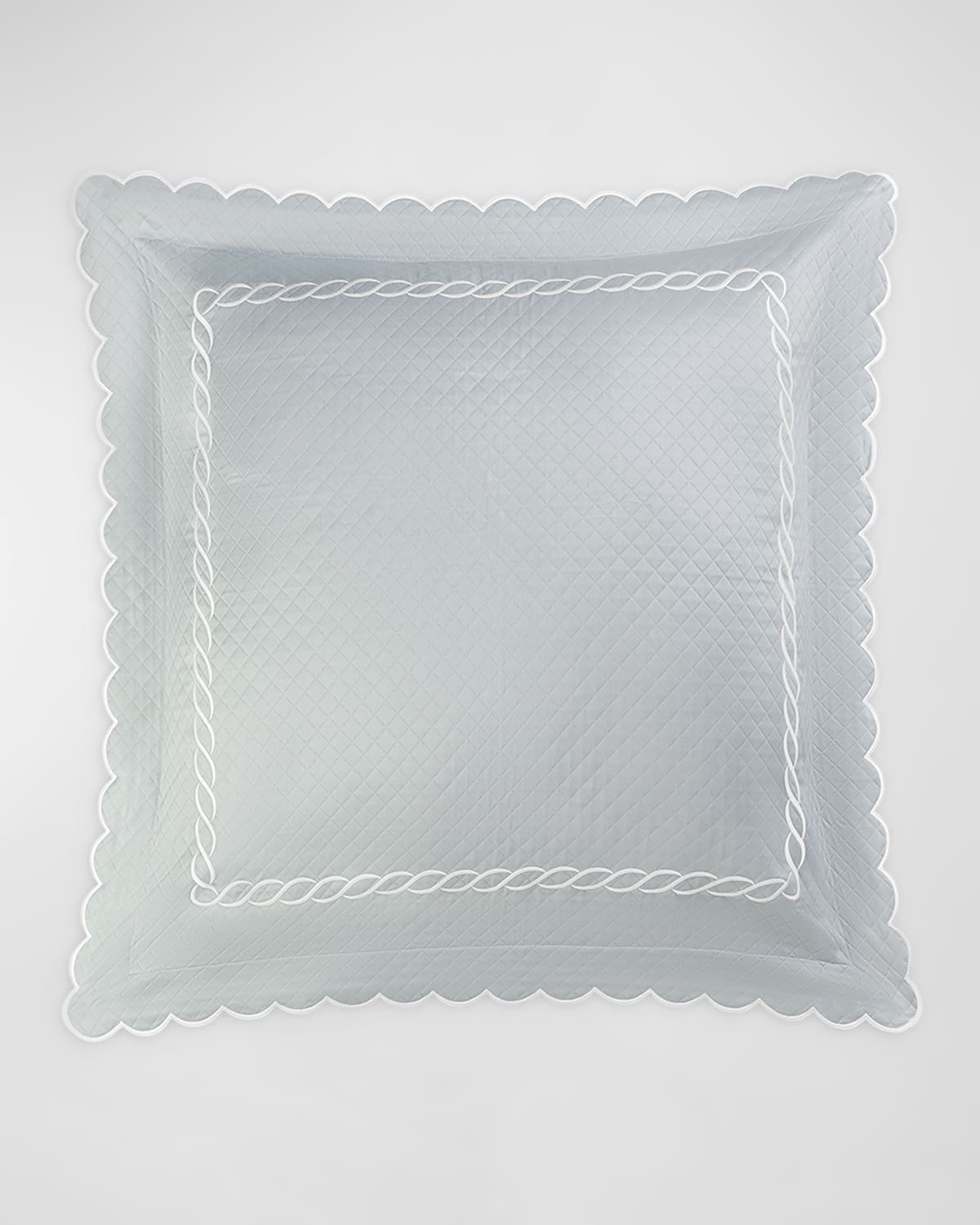 Matouk Classic Chain Scallop Matelasse Euro Sham | Thumbnail 3