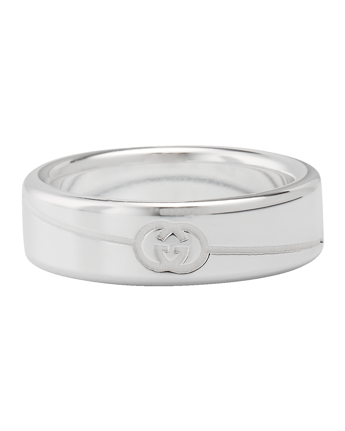 Gucci Men's Gucci Tag Ring, 6mm Silver
