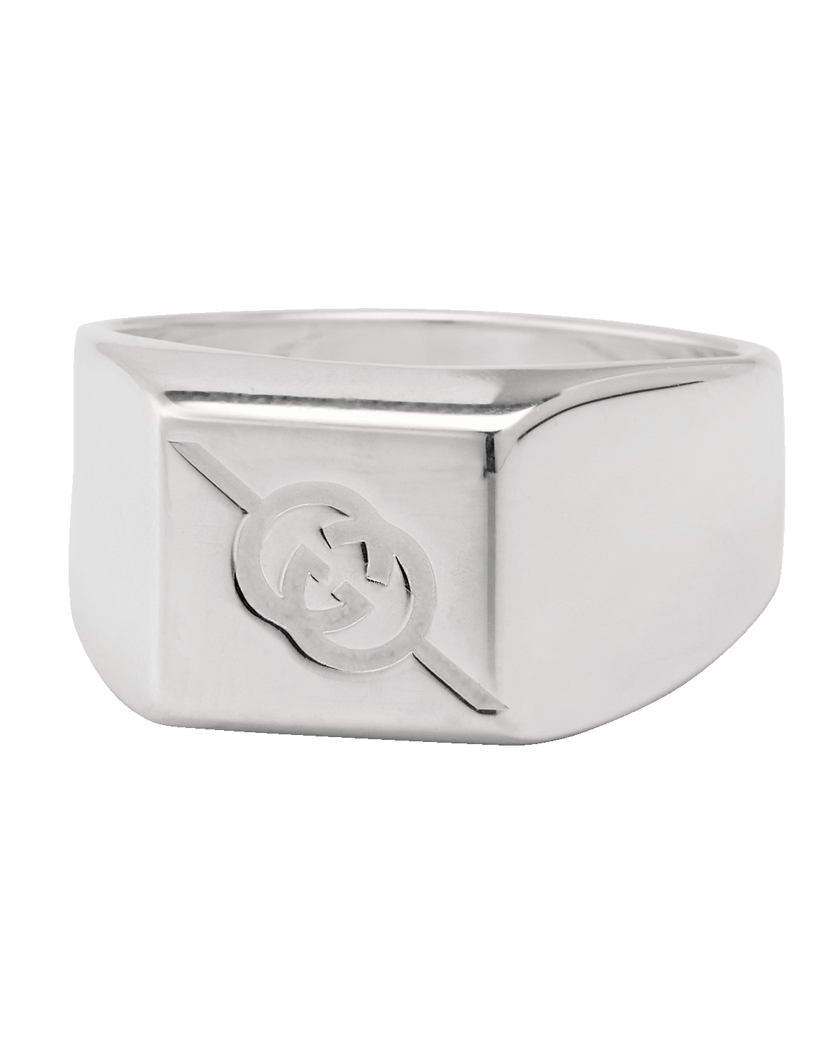 Gucci Men's Gucci Tag RIng Chevalier, 19mm Silver