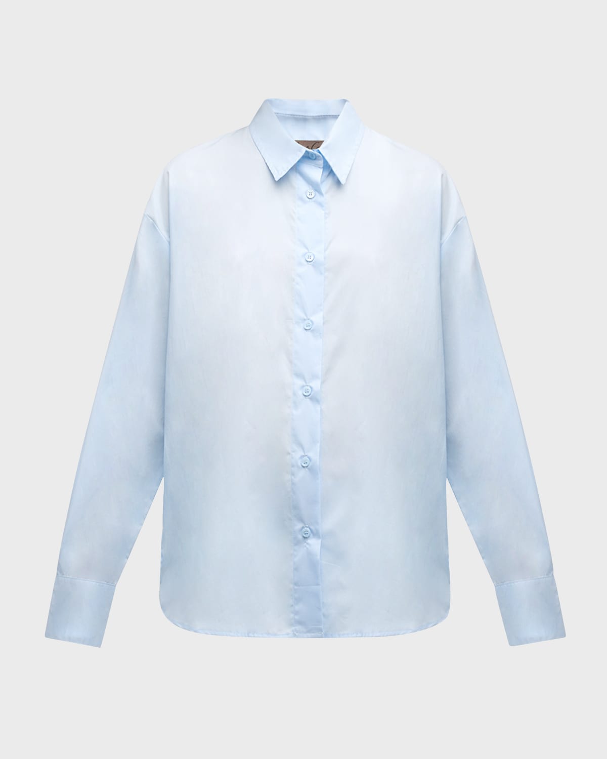 Enza Costa Luxe Long-Sleeve Button-Front Shirt