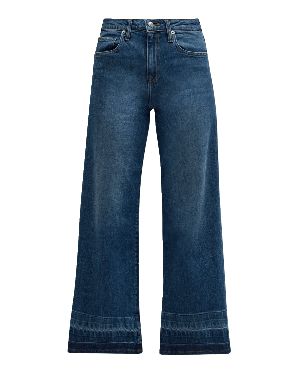 SIMKHAI Jude Mid-Rise Cropped Wide-Leg Denim Jeans