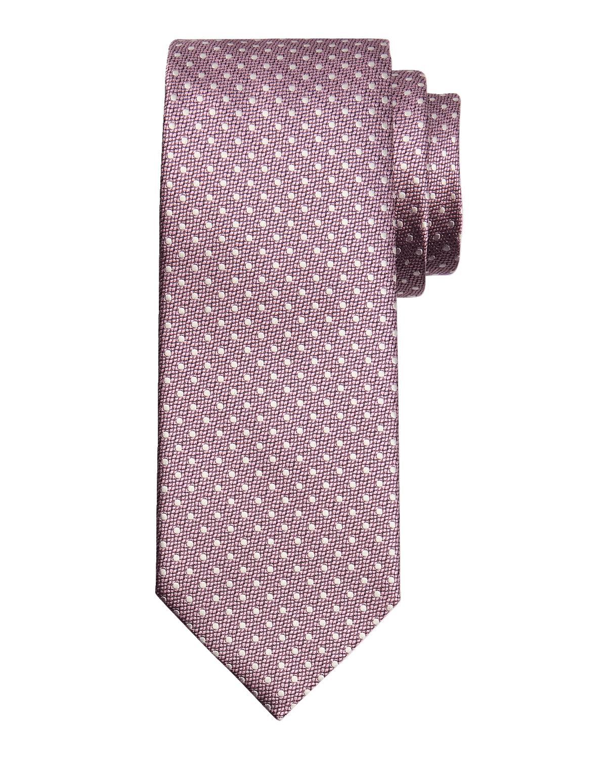 TOM FORD Men's Mulberry Silk Polka Dot Tie