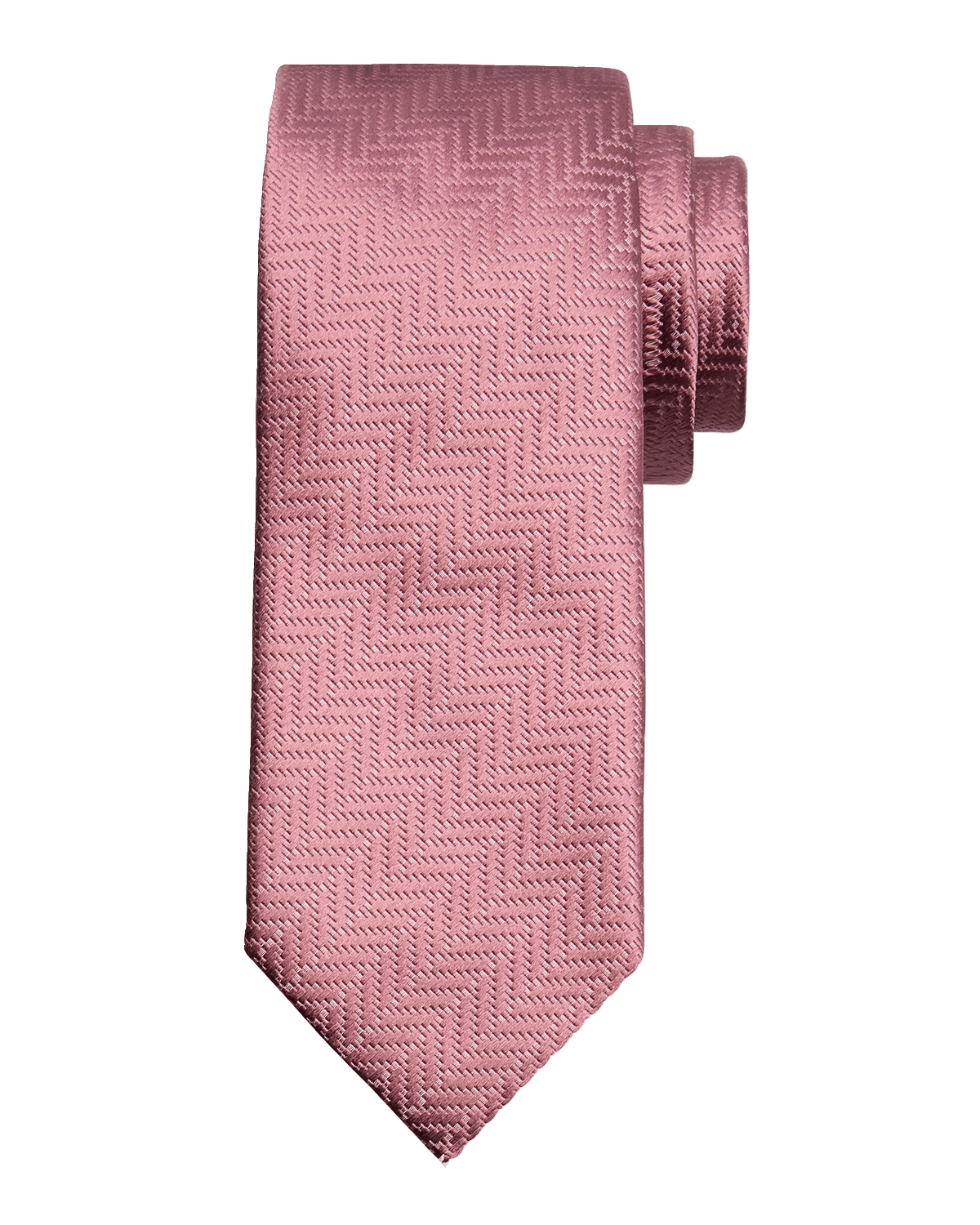 TOM FORD Men's Mulberry Silk Chevron Tie