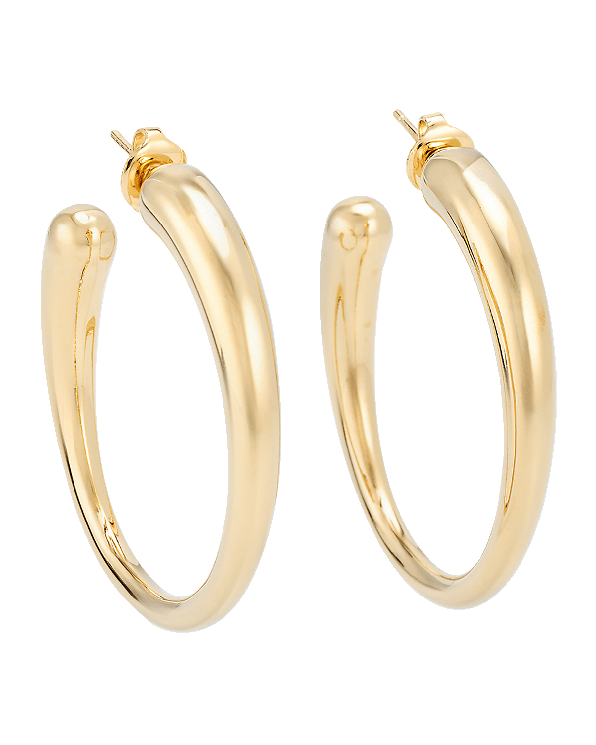Saint Laurent Gold Degrade Hoop Earrings