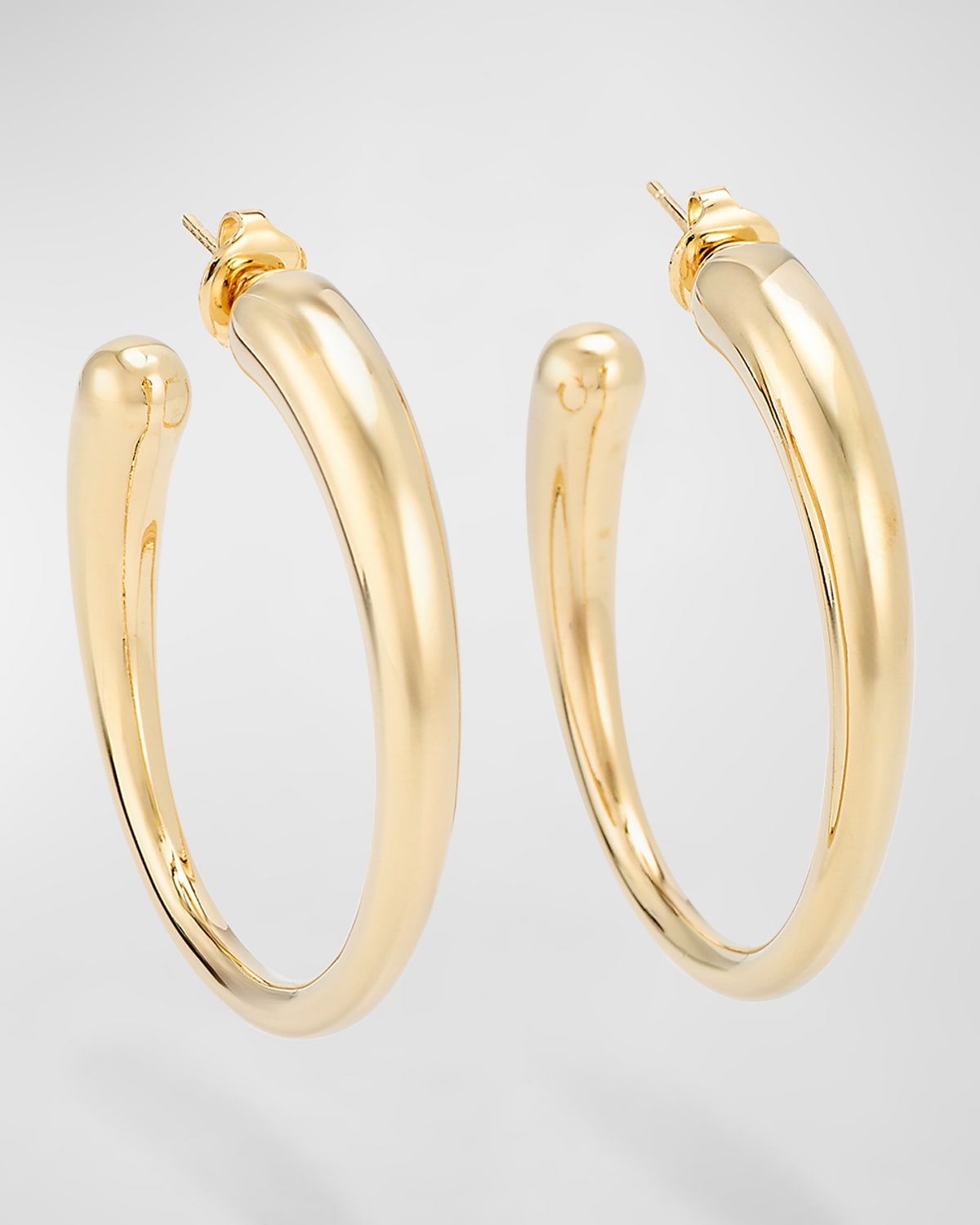 Saint Laurent Gold Degrade Hoop Earrings