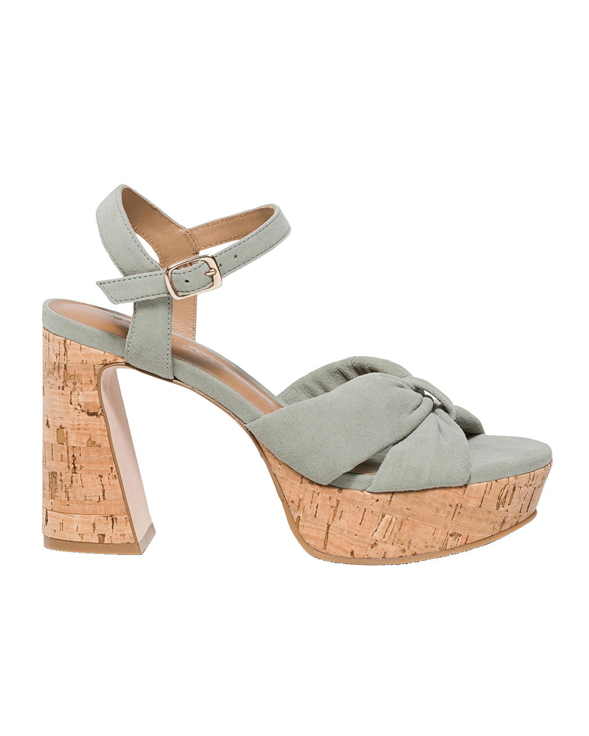 Bernardo Suede Ankle-Strap Platform Sandals