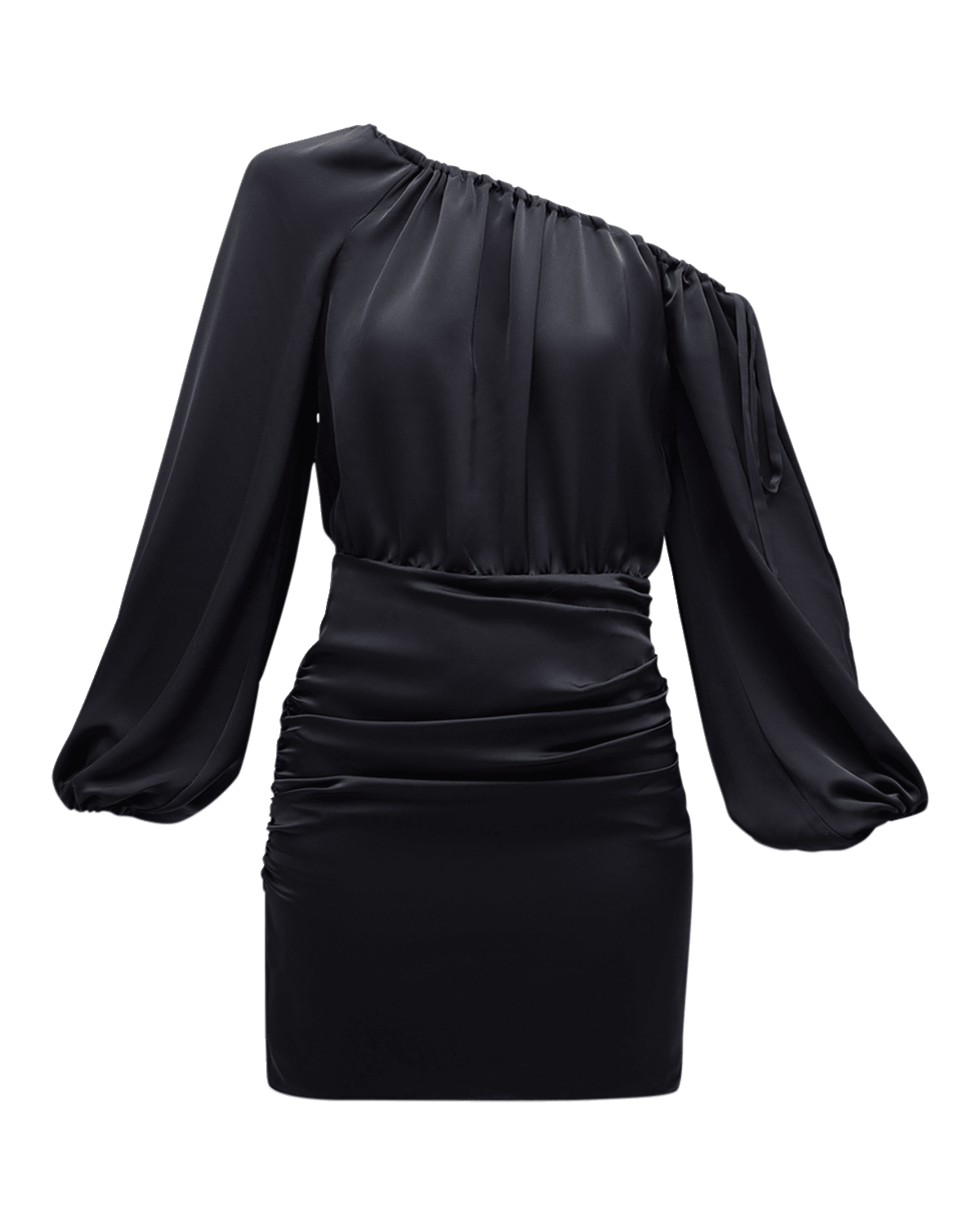 Ramy Brook Louisa One-Shoulder Satin Mini Dress