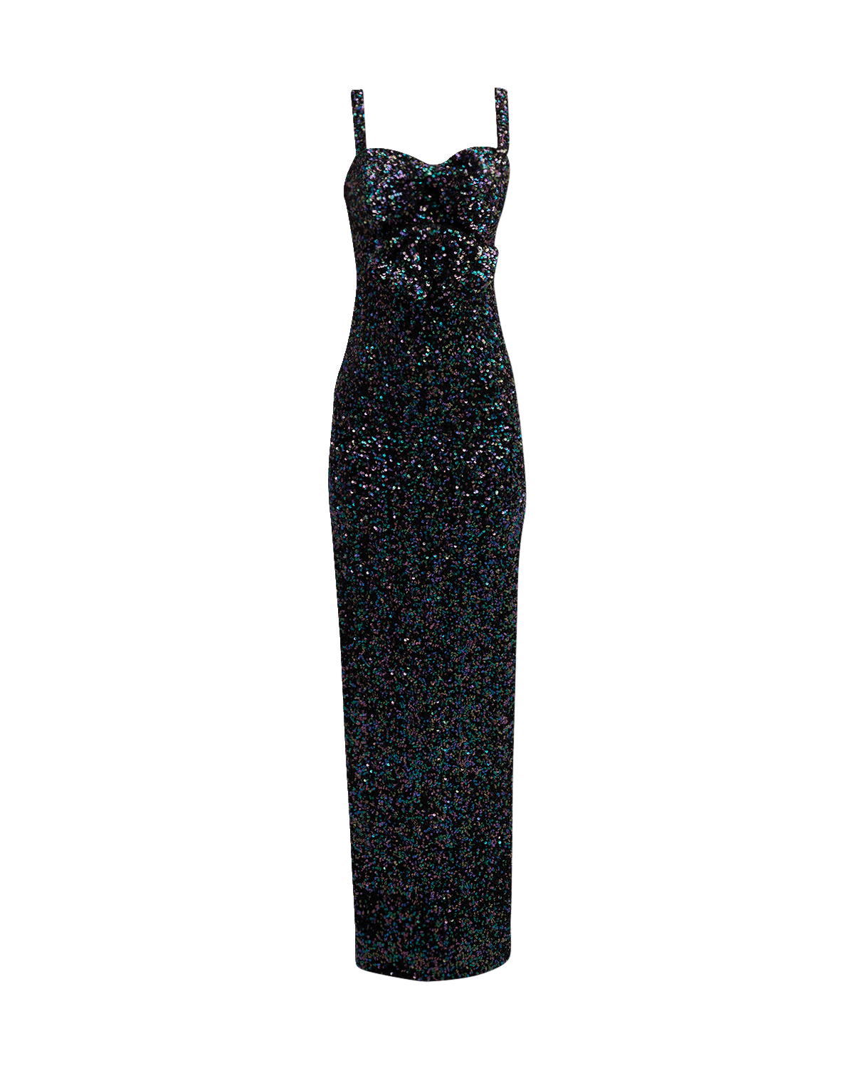 Black Halo Milaya Bow-Front Sequin Sweetheart Column Gown