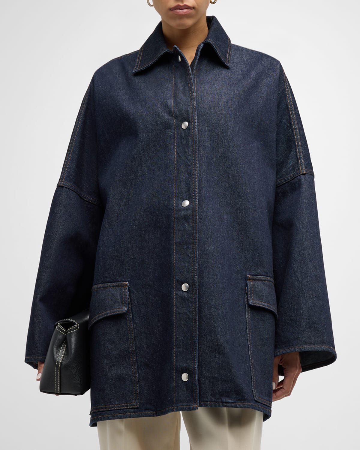 Toteme Oversize Denim Overshirt Jacket
