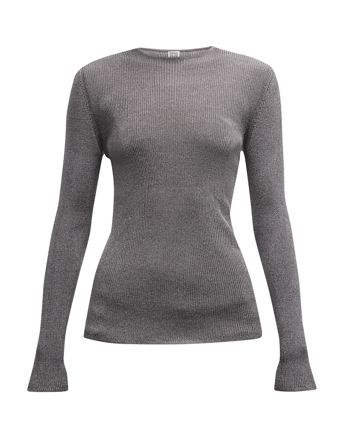 Toteme Metallic Ribbed Knit Top