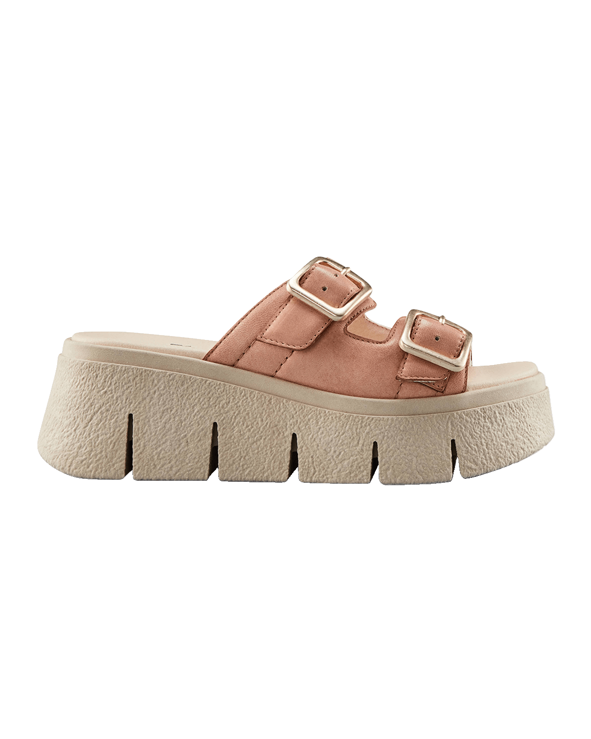 Cougar Astrid Leather Dual-Buckle Wedge Sandals