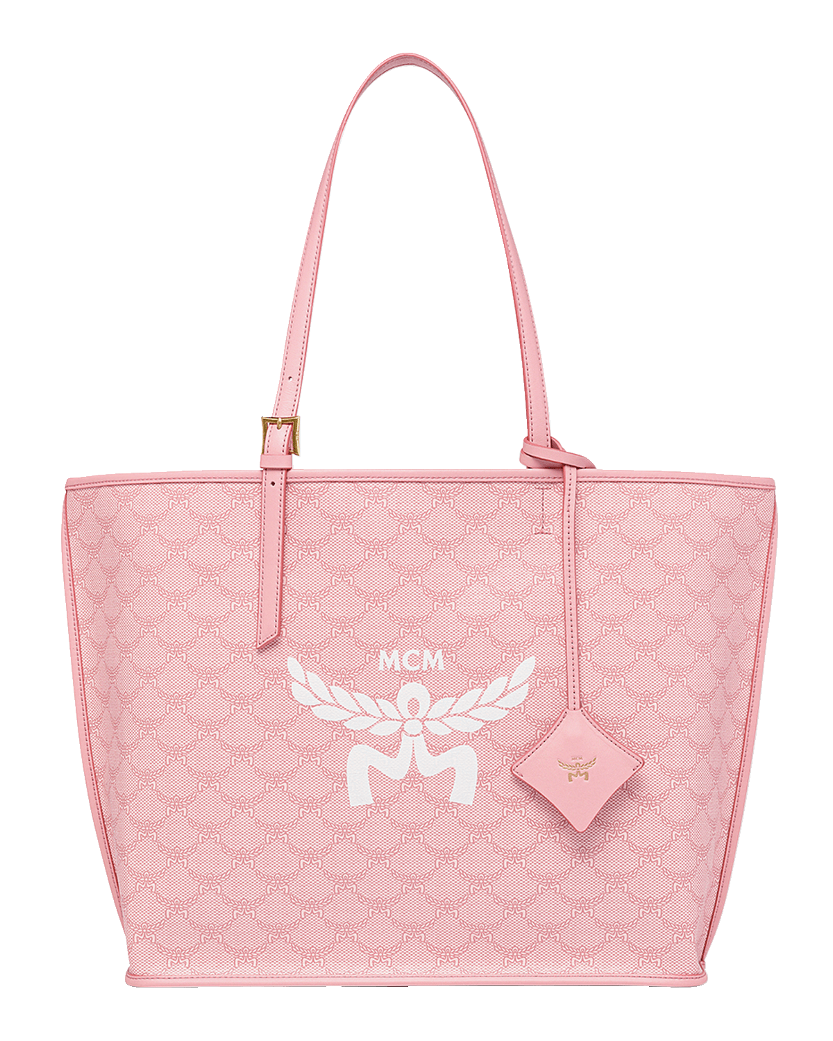 MCM Lauretos Monogram Canvas Shopper Tote Bag
